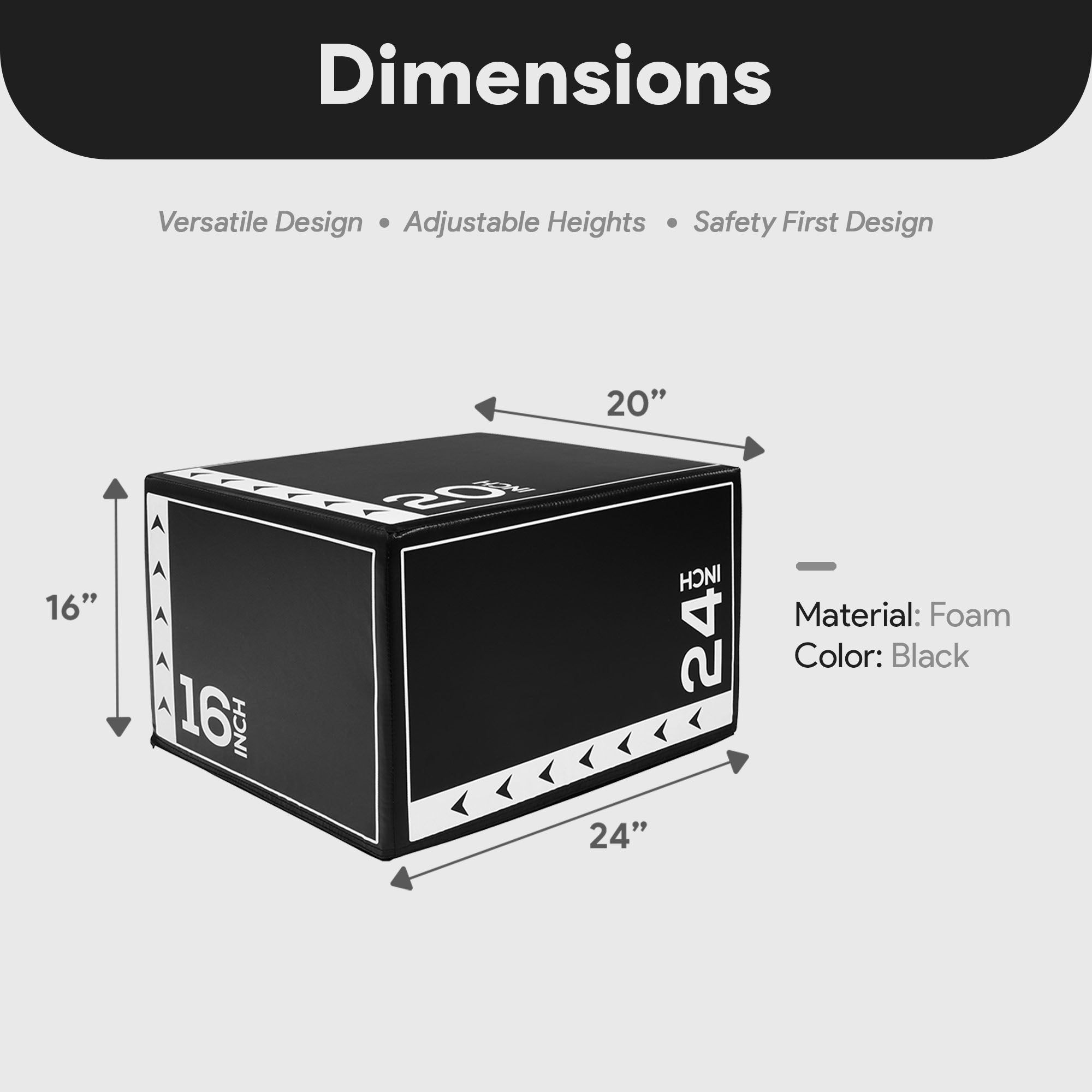 BalanceFrom Fitness 10lb Versatile 3 in 1 Plyometric Jumping Exercise Box (Used) - VMInnovations