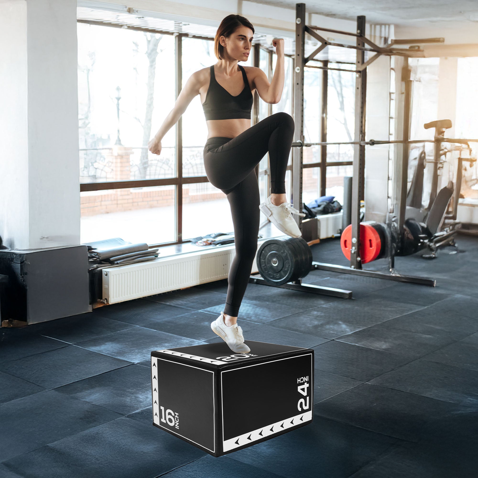 BalanceFrom Fitness 10 Pound Versatile 3 in 1 Plyometric Jumping Exercise Box - VMInnovations