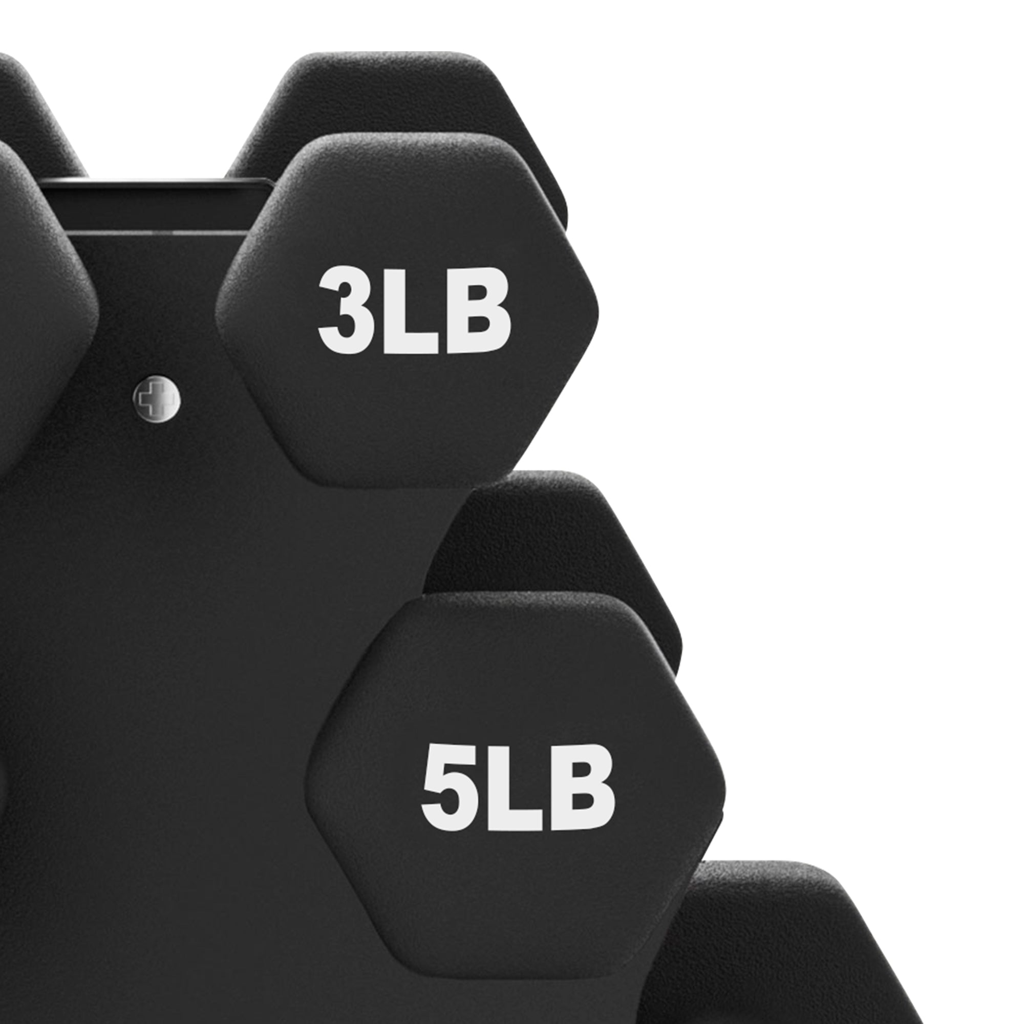 BalanceFrom Dumbbells, 3 Pair Hand Weights Set with Stand, 32 Lb, Black (Used)