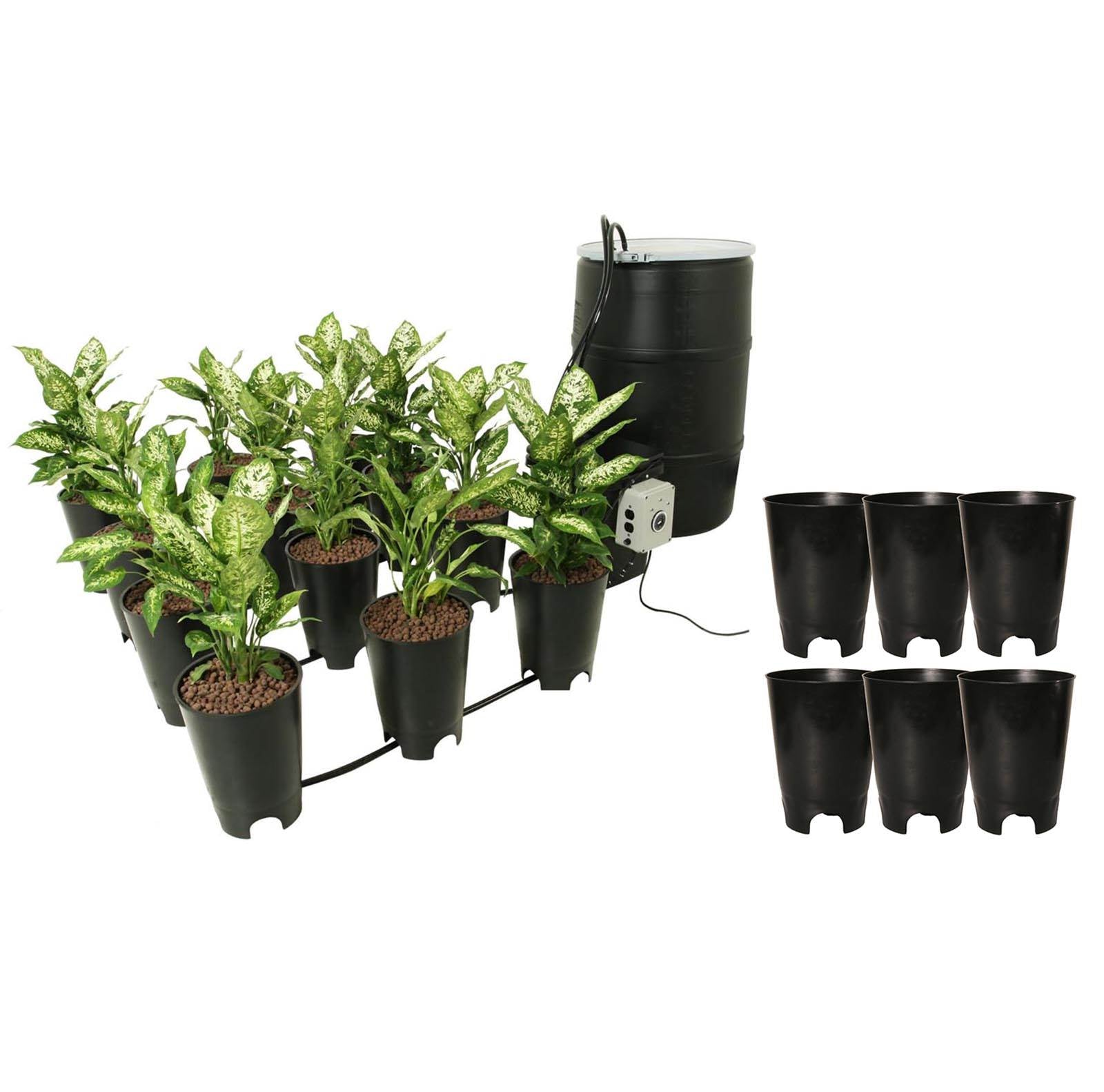 Active Aqua Grow Flow Ebb & Gro 12 Site Hydroponic System + (6) Expansion Pots