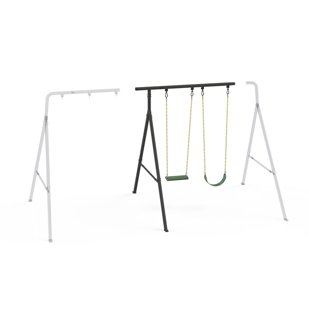 gobaplay Modular Steel Adventure Swing Set Extension, Multicolor (Open Box)