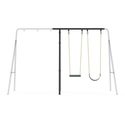 gobaplay Modular Steel Outdoor Adventure Swing Set Playset Extension, Multicolor