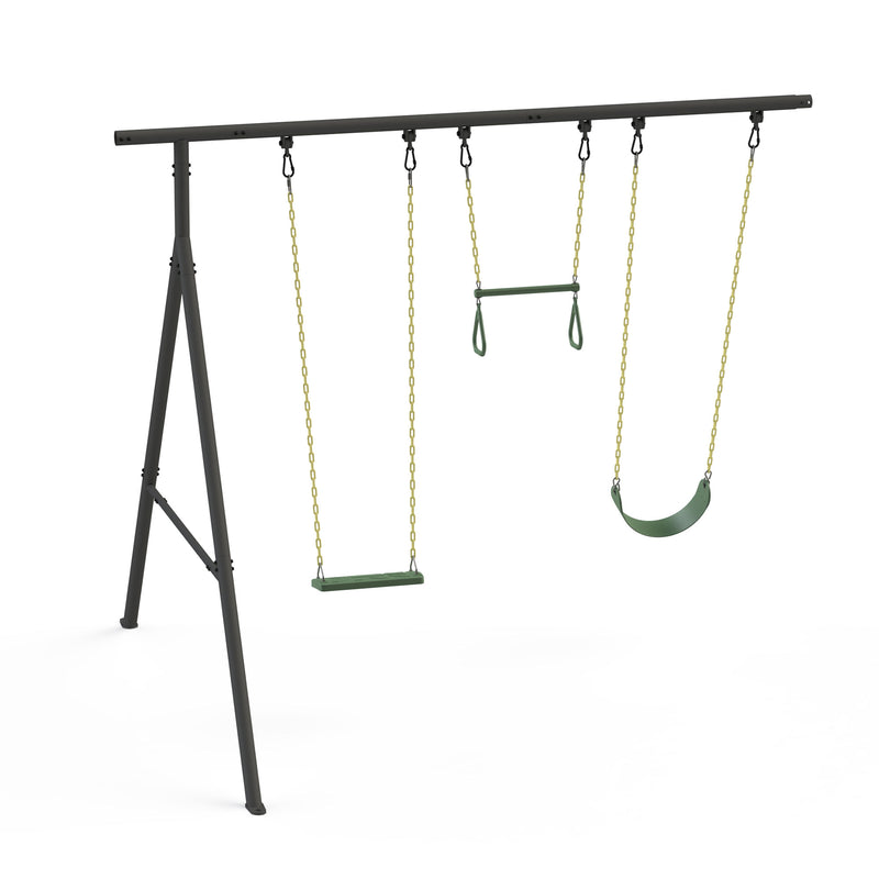 gobaplay Modular Steel Outdoor Adventure Swing Set Extension Package, Multicolor