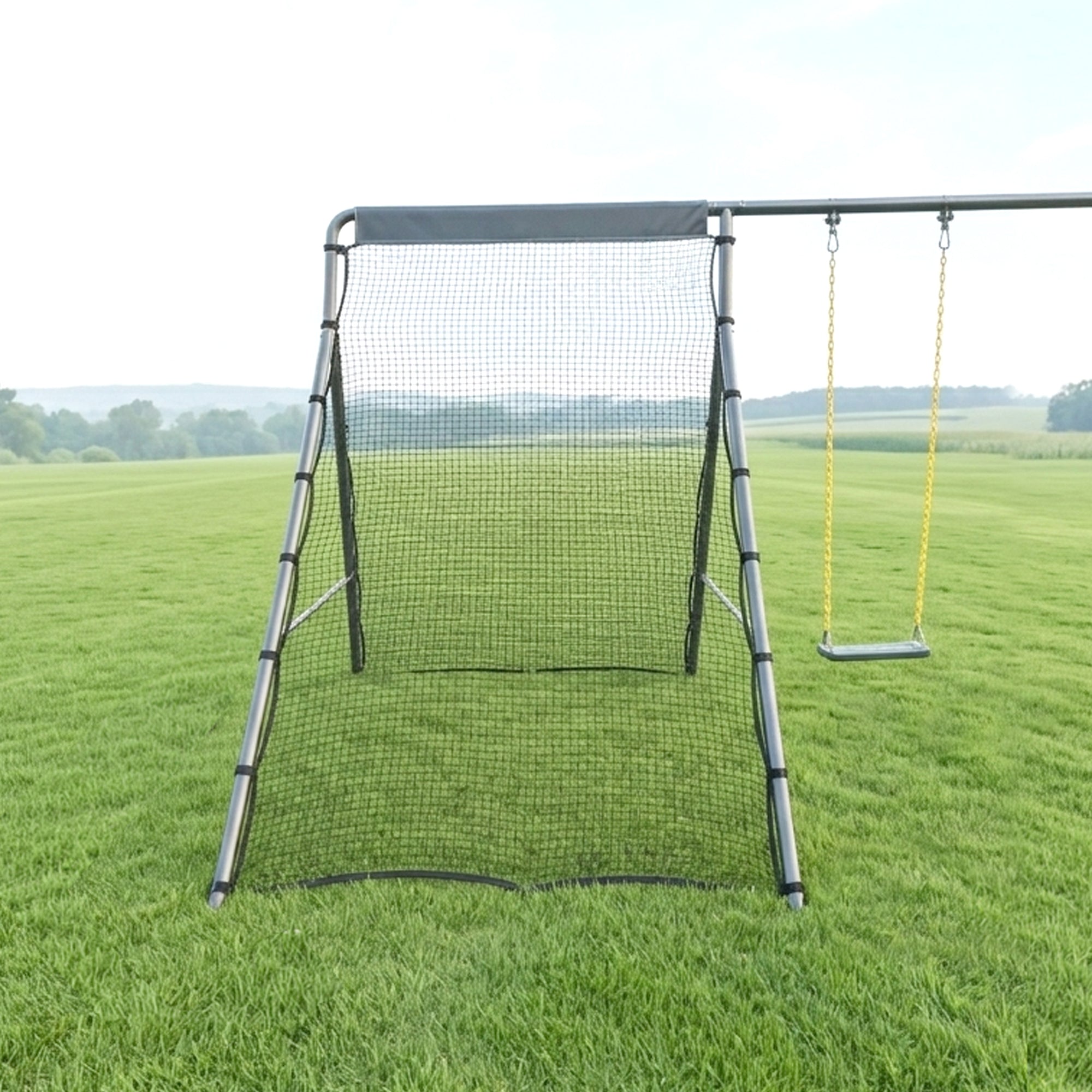 gobaplay Bounce Back Net , 126”x75” Rebounder Attachment, Swingset Not Included - VMInnovations