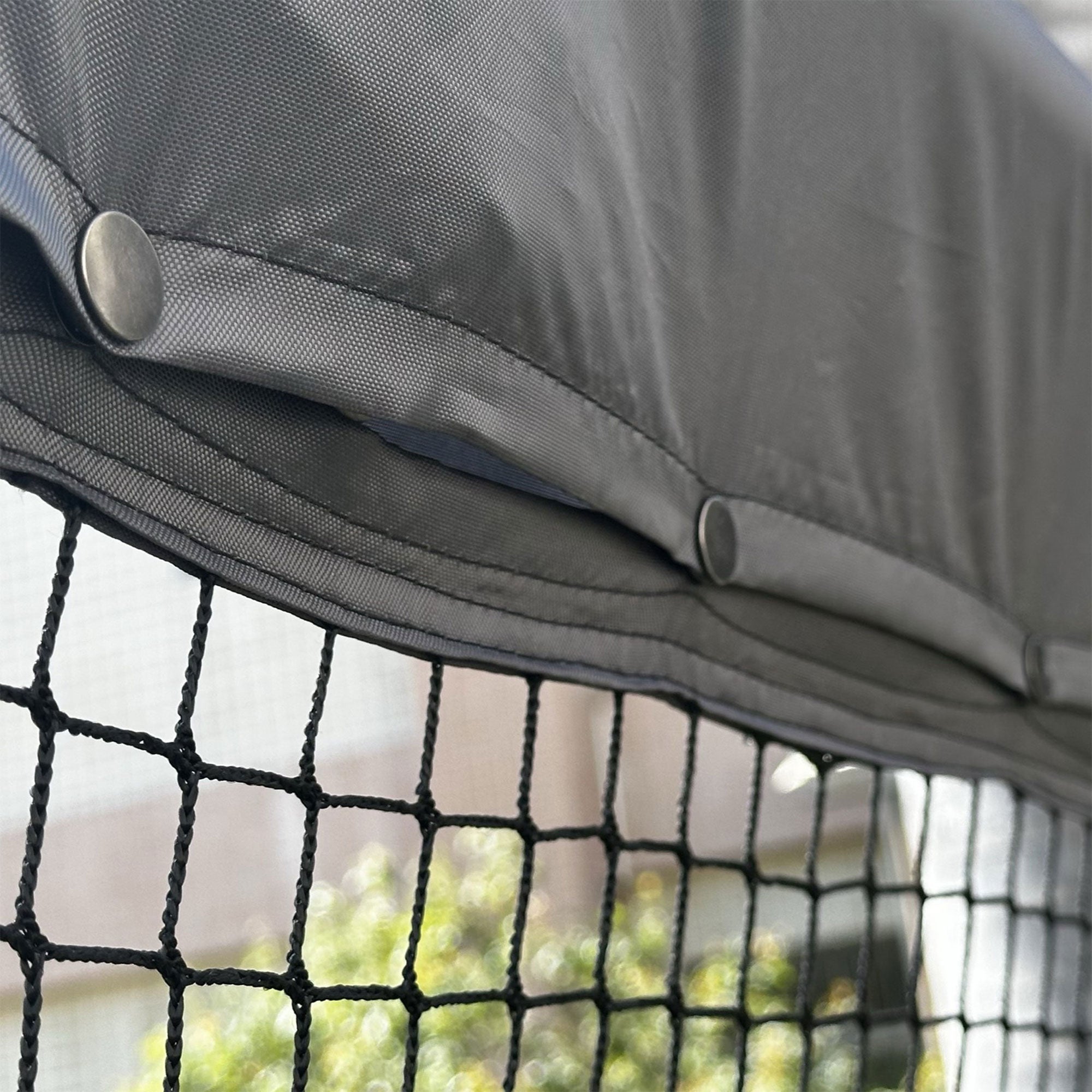 gobaplay Outdoor Multi Sport Bounce Back Net for Swing Set, Black (Open Box)