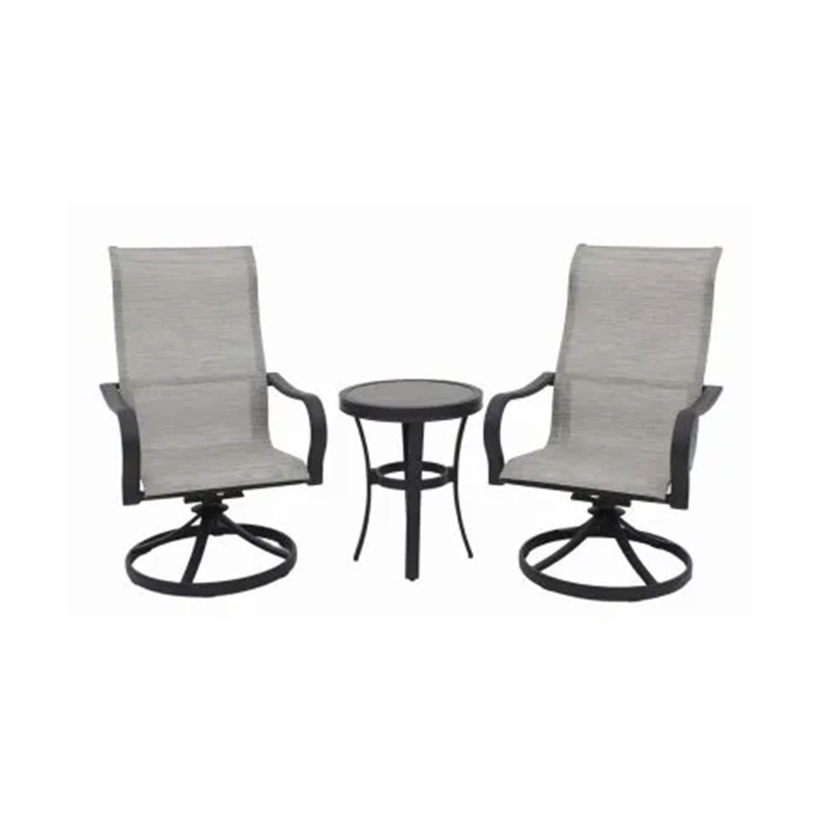 Four Seasons Courtyard Palermo 3 Piece Aluminum Bistro Set with Swivel Rockers - VMInnovations