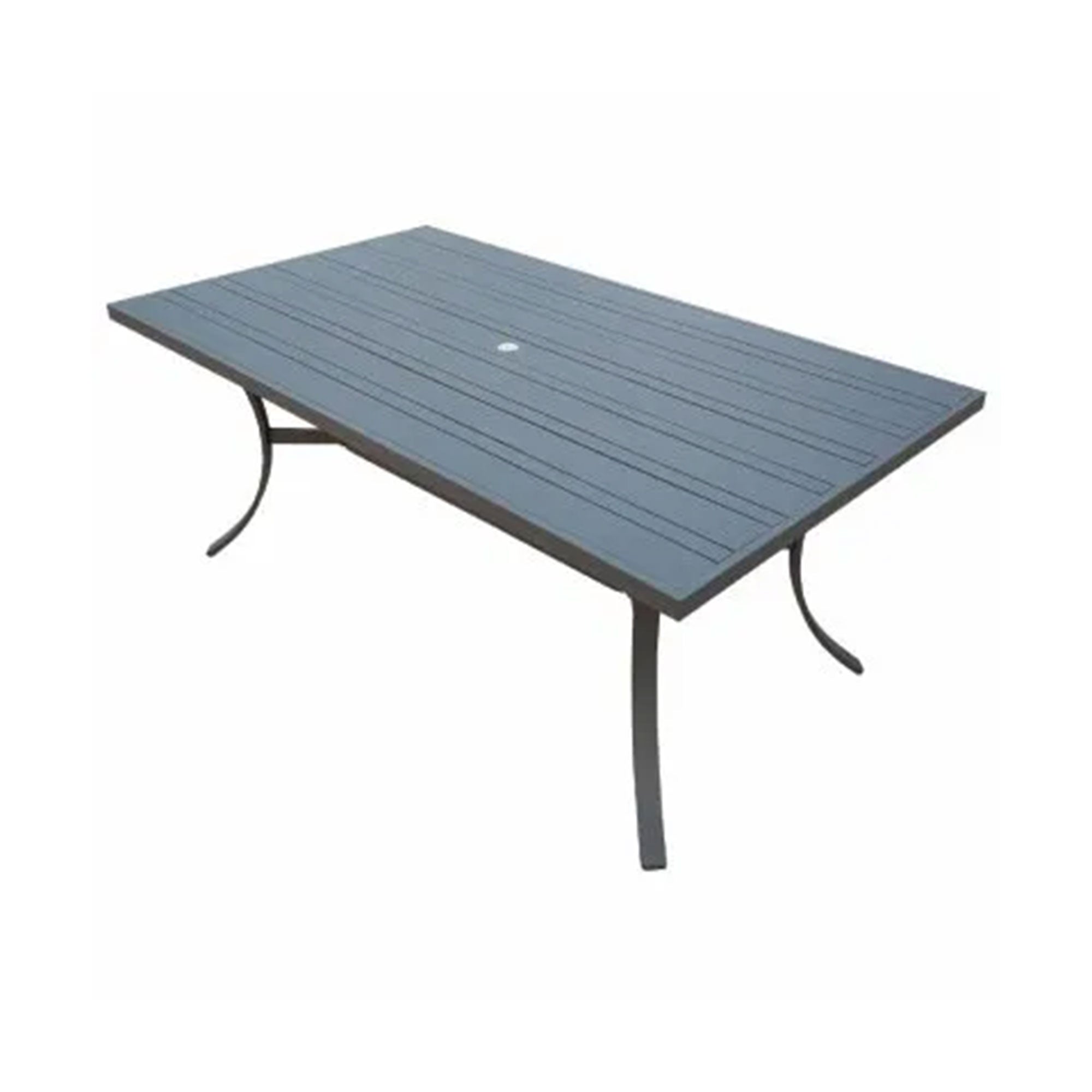 Four Seasons Courtyard Tuscany 72 x 39" Aluminum Dining Table, Black (Used)