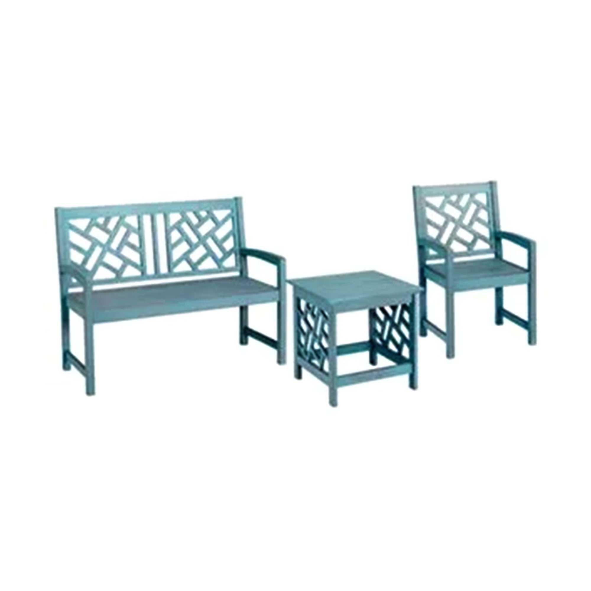 Four Seasons Courtyard 18" Distressed Hardwood Portland Patio Table (Open Box) - VMInnovations