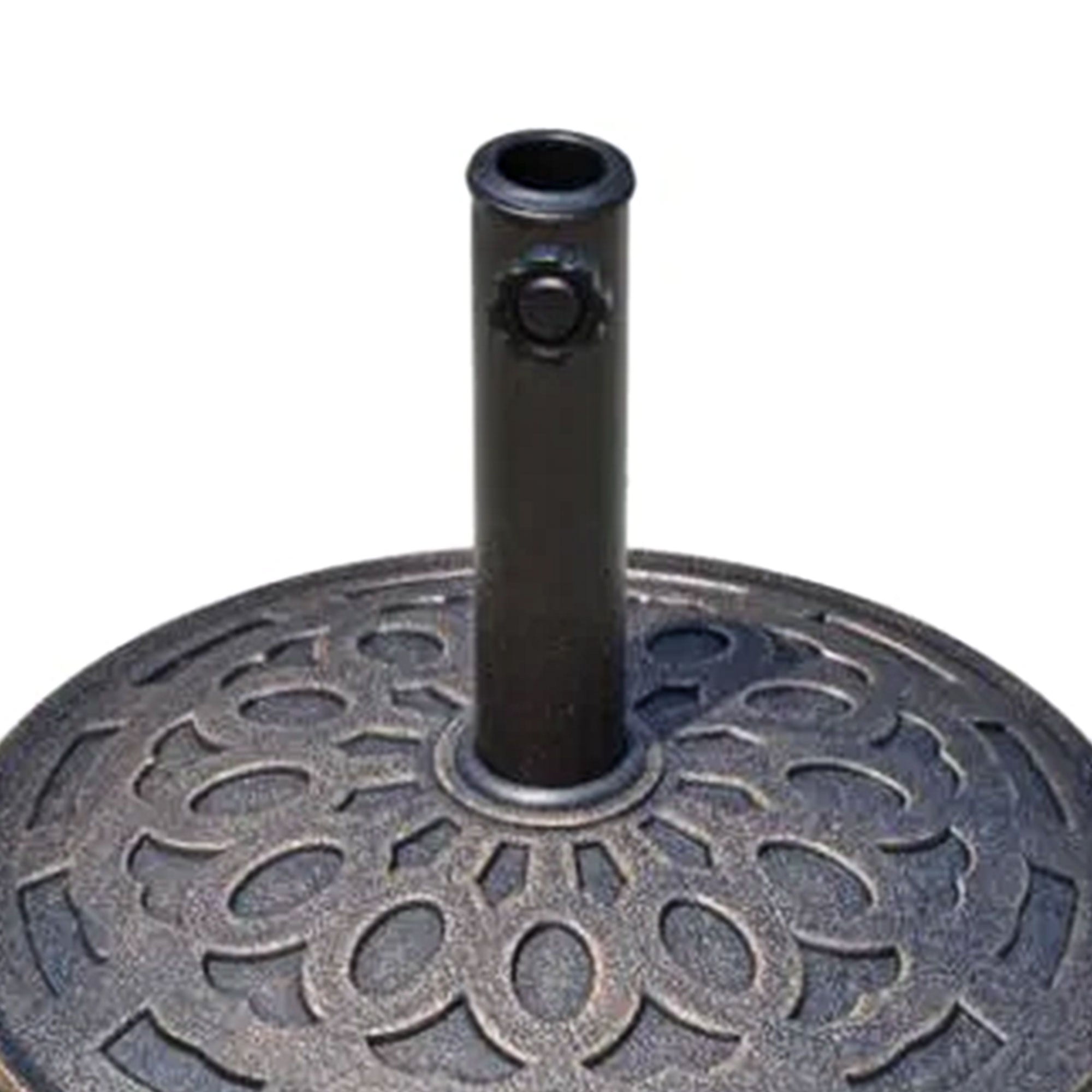 Four Seasons Courtyard 18" Umbrella Base Fits Up To 2" Umbrella,Bronze(Open Box) - VMInnovations