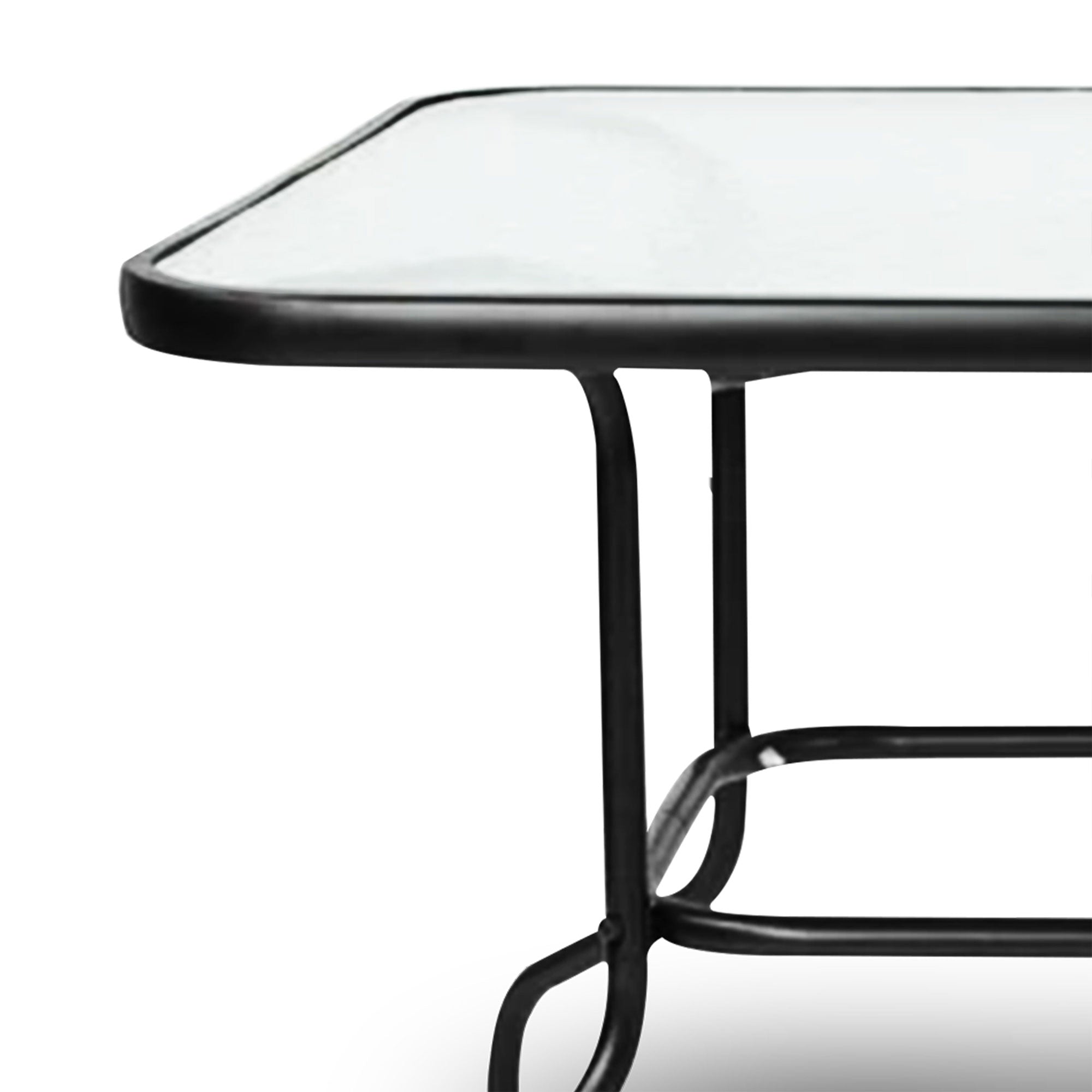 Four Seasons Courtyard Sunny Isle Glass Top Dining Table w/Tempered Glass (Used) - VMInnovations