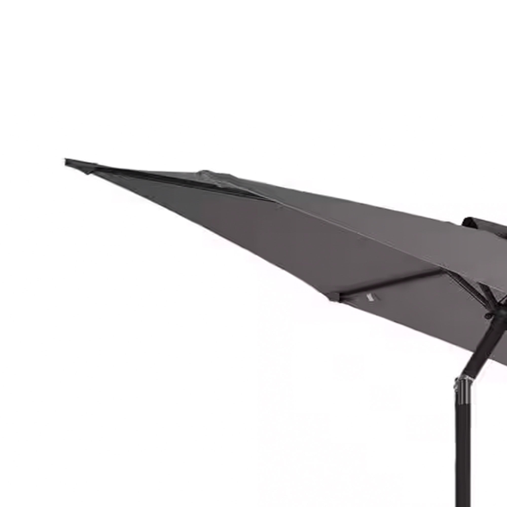 Four Seasons Courtyard 9' Round Sling Fabric Campton Hills Market Umbrella, Gray - VMInnovations