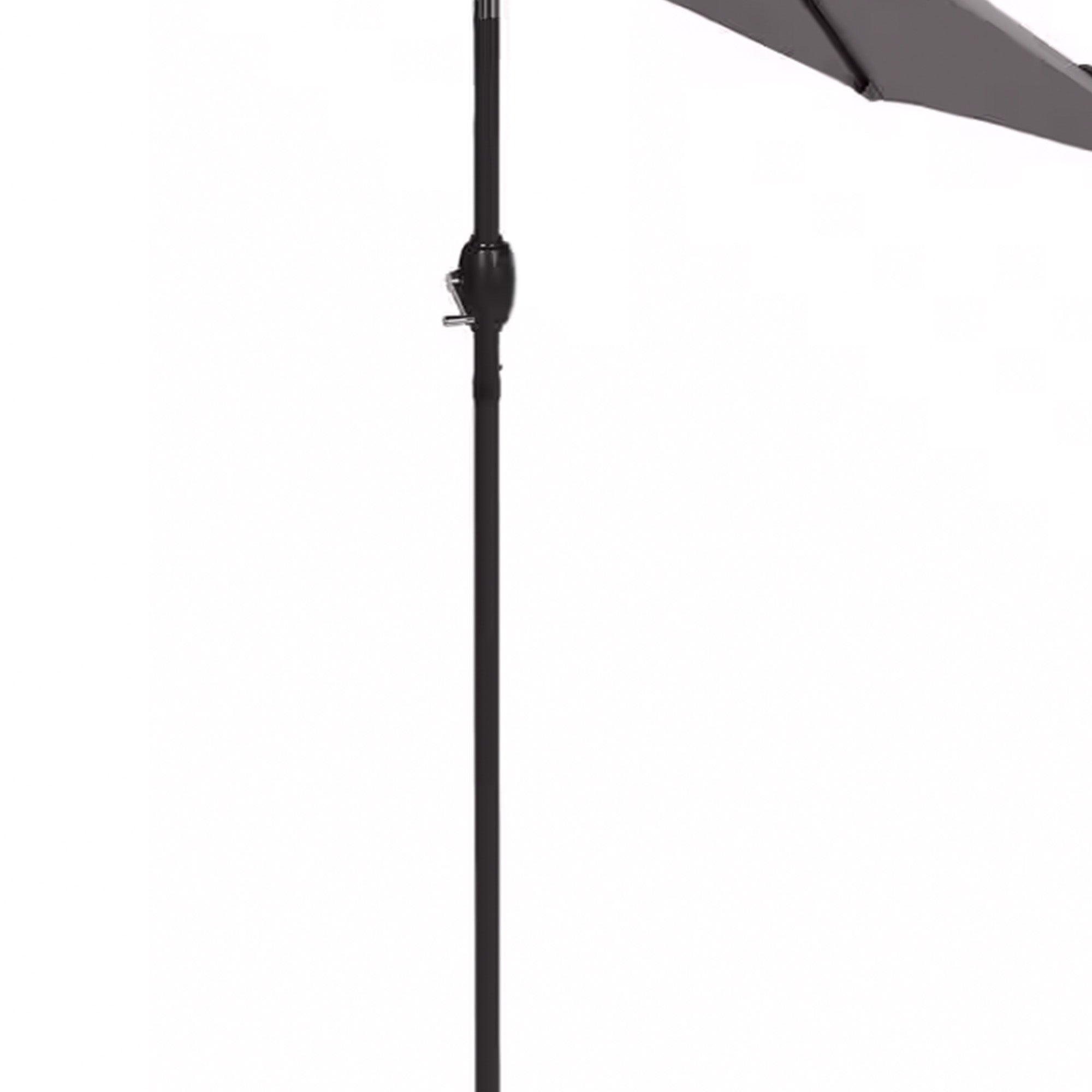 Four Seasons Courtyard 9' Round Sling Fabric Campton Hills Market Umbrella, Gray - VMInnovations