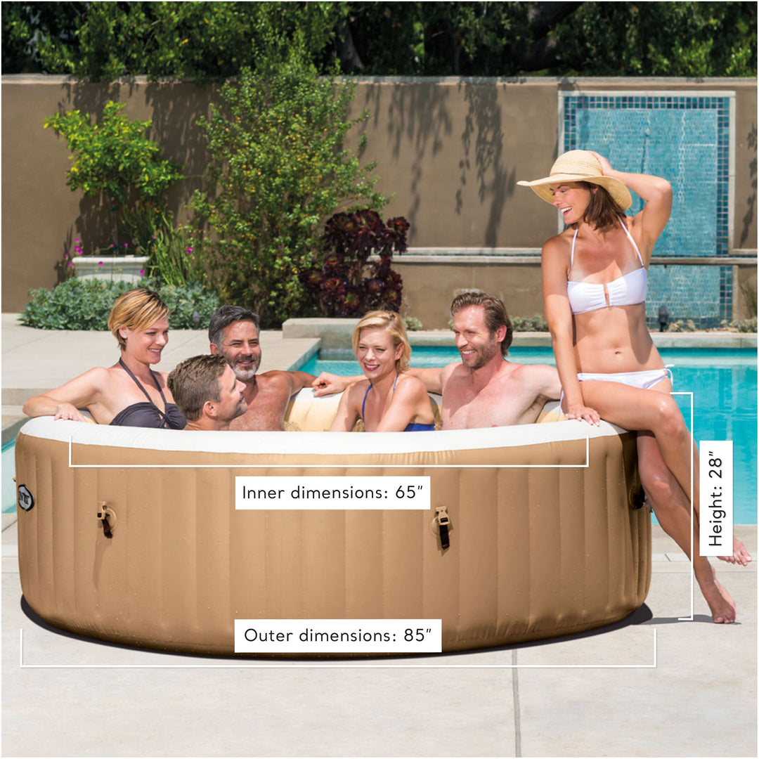 Intex PureSpa 6 Person Bubble Massage Inflatable Hot Tub Spa Set, Sahara Tan (For Parts) - VMInnovations