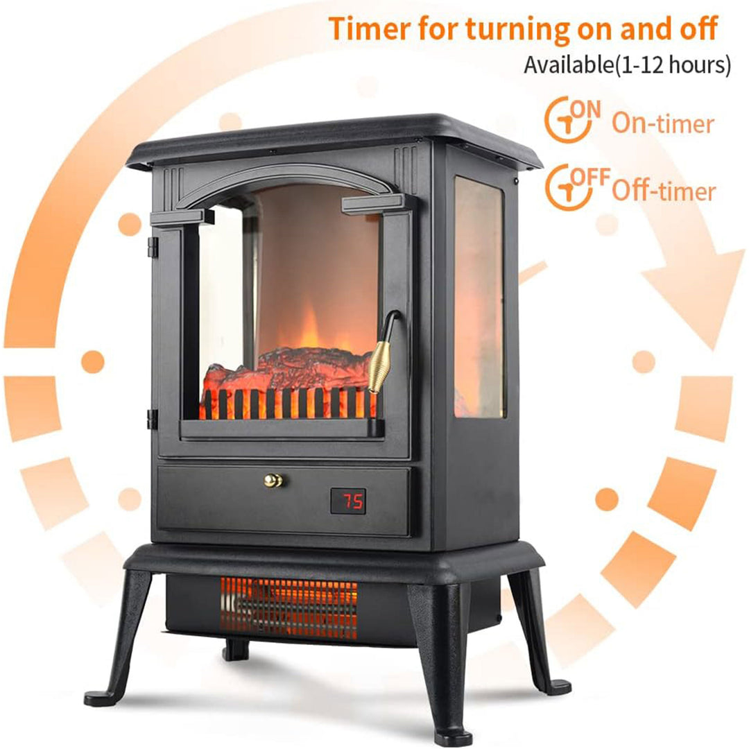 VOLTORB Freestanding Portable Electric Fireplace Heater Stove w/Remote (2 Pack) - VMInnovations