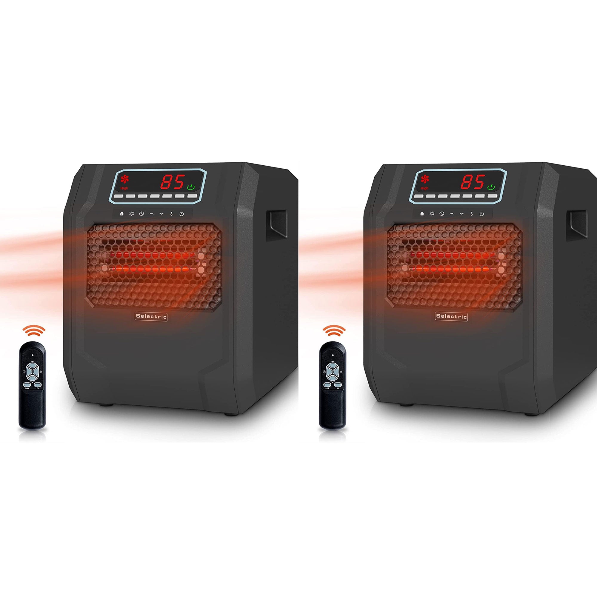 VOLTORB Portable Electric Space Heater w/Remote Control & Fan Only Mode (2 Pack) - VMInnovations