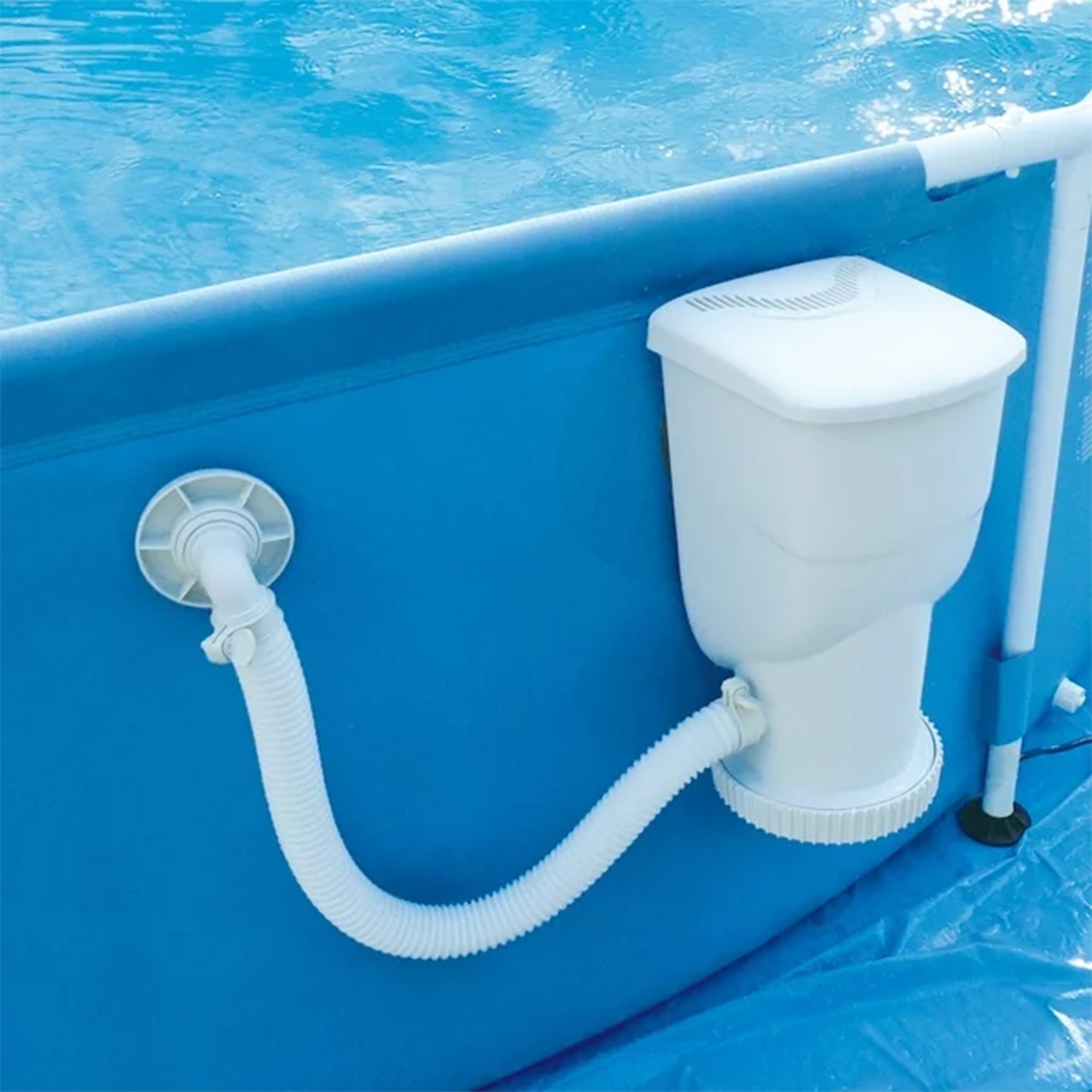 Summer Waves 15' x 33" Metal Frame Above Ground Pool Set with Pump (For Parts) - VMInnovations