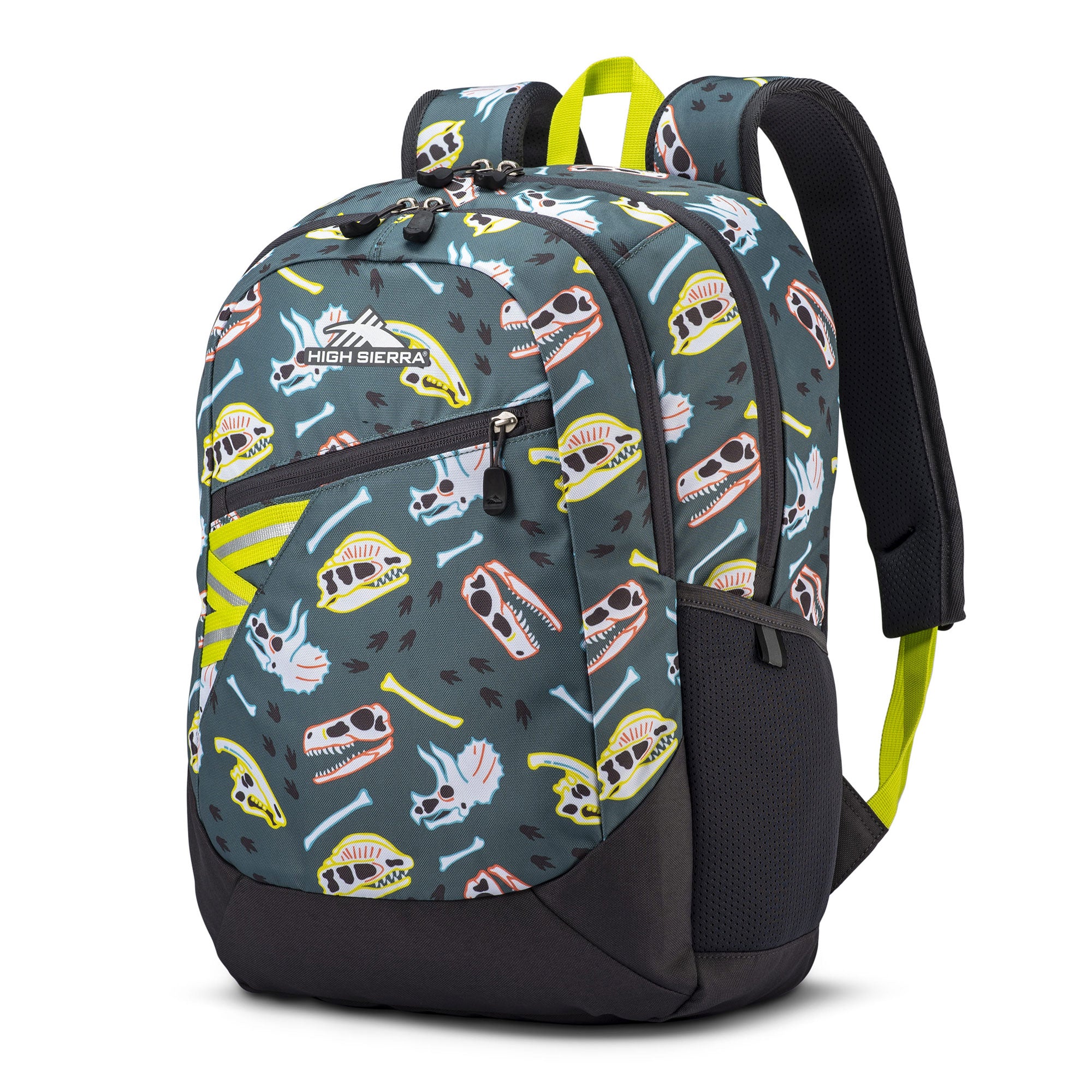 High Sierra BTS Outburst Backpack for School and Travel, Dino Dig and Mercury
