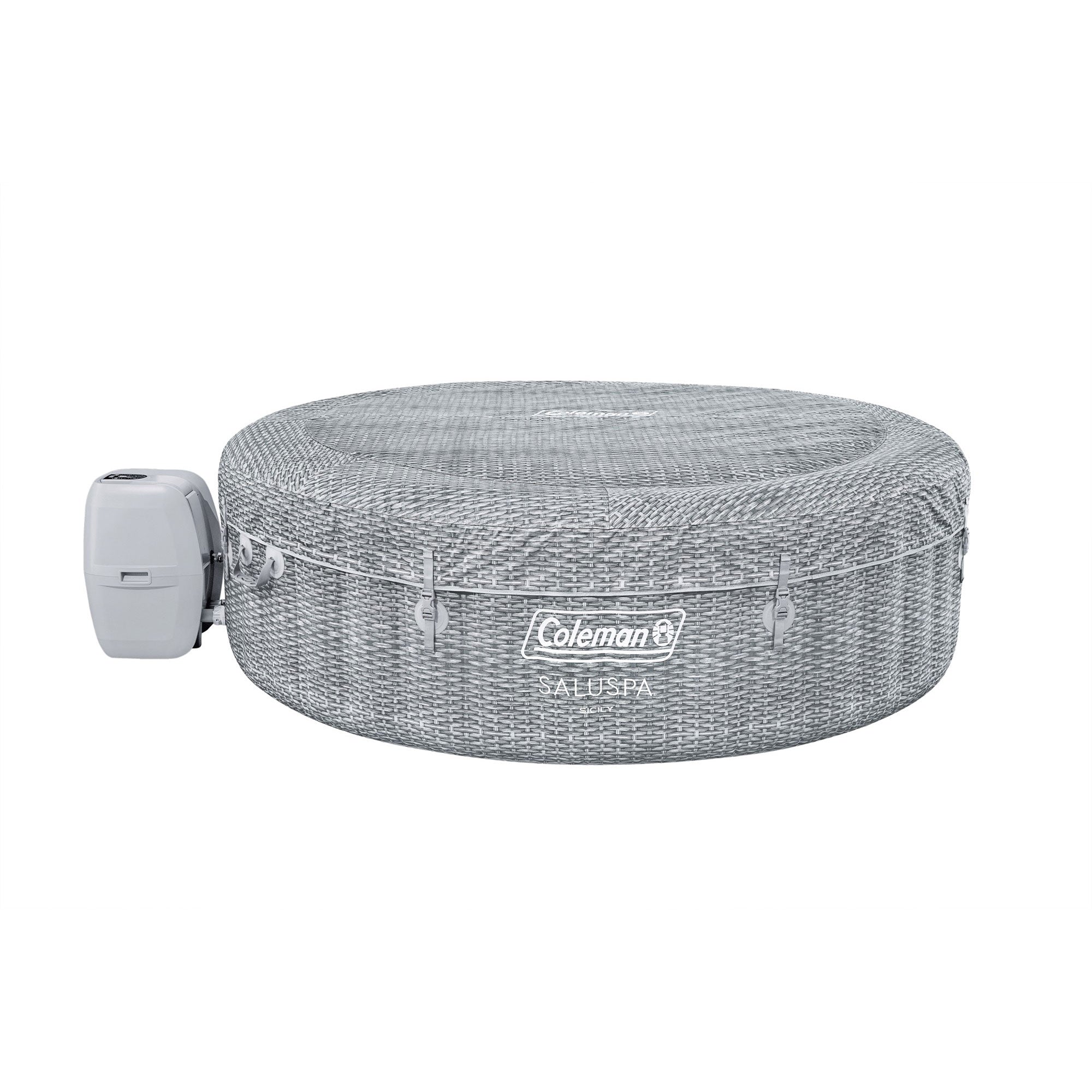 SaluSpa LED Soothing Spa Waterfall Accessory w/Sicily AirJet Inflatable Hot Tub
