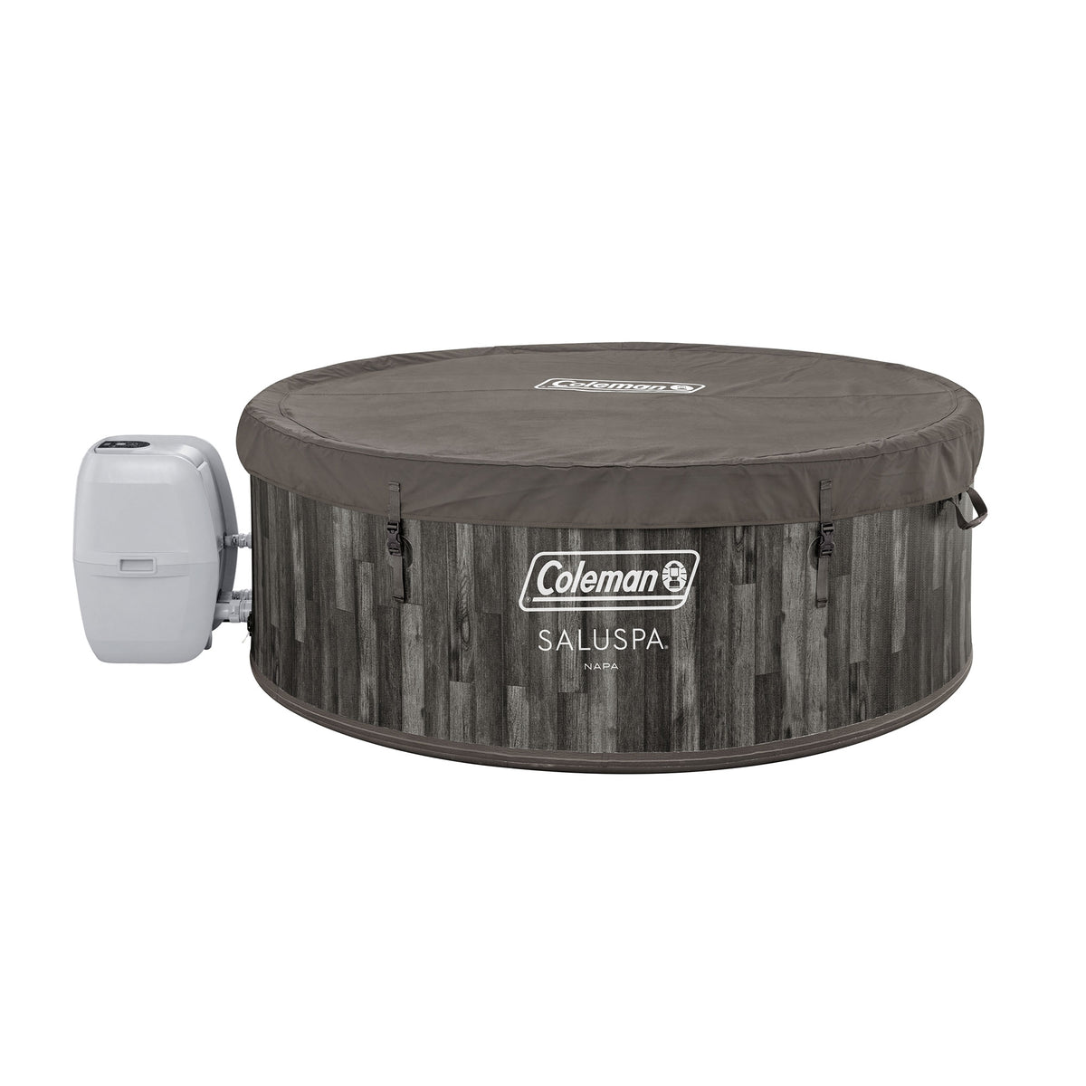 SaluSpa LED Spa Waterfall Accessory w/Coleman SaluSpa Inflatable Hot Tub, Gray