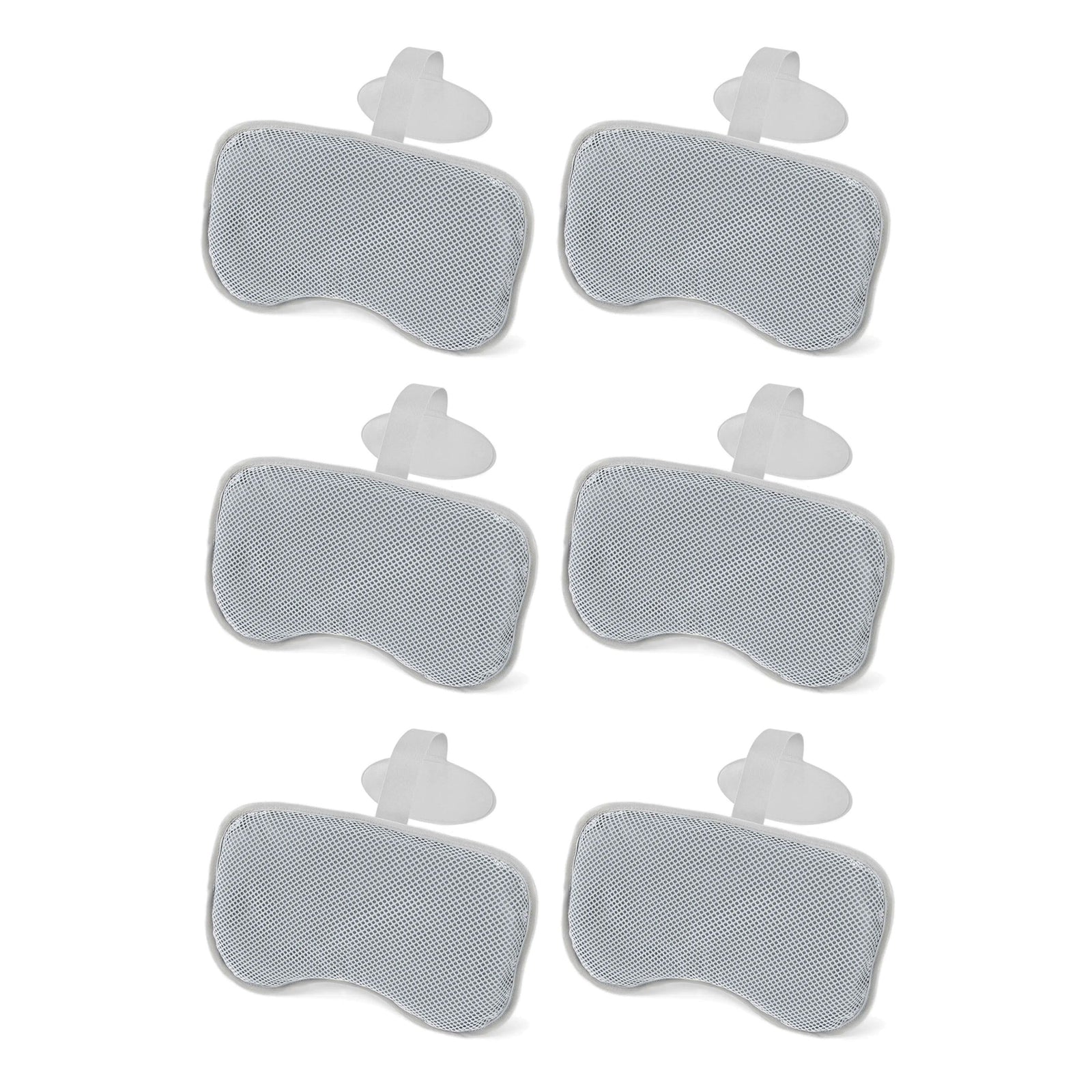 Bestway SaluSpa Padded Headrest Pillows with Adjustable Strap, Gray, (6 Pack) - VMInnovations