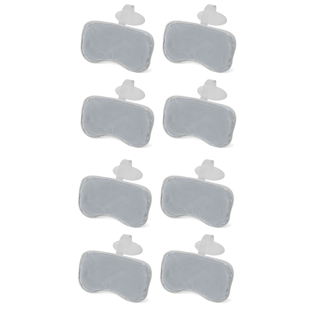 Bestway SaluSpa Padded Headrest Pillows with Adjustable Strap, Gray, (8 Pack) - VMInnovations