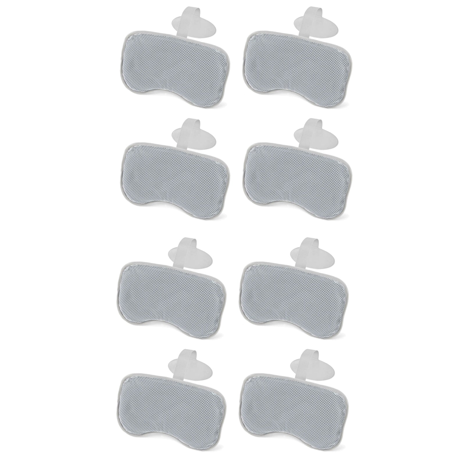 Bestway SaluSpa Padded Headrest Pillows with Adjustable Strap, Gray, (8 Pack) - VMInnovations