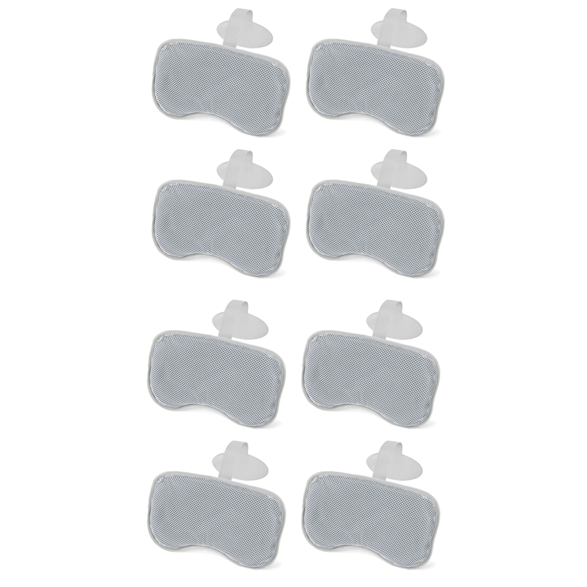 Bestway SaluSpa Padded Headrest Pillows with Adjustable Strap, Gray, (8 Pack) - VMInnovations