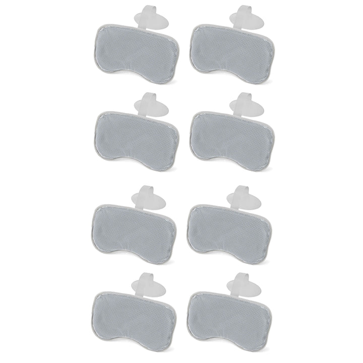 Bestway SaluSpa Padded Headrest Pillows with Adjustable Strap, Gray, (8 Pack) - VMInnovations