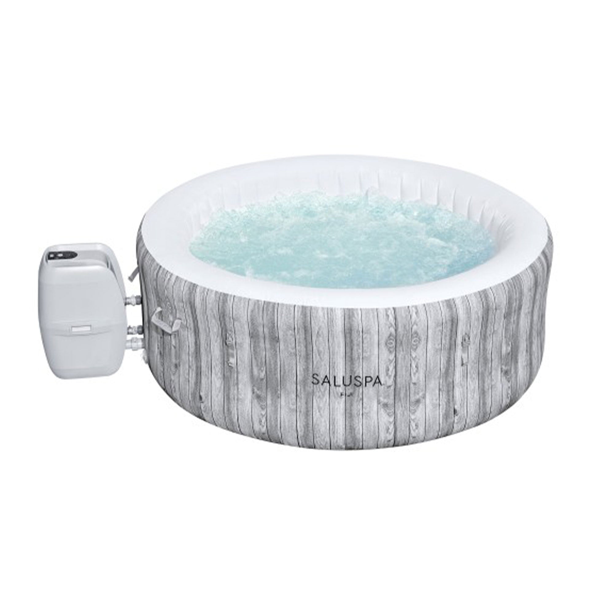 Bestway SaluSpa Fiji Hot Tub w/Set of 4 Spa Seat & 4 Pack Headrest Pillows, Gray