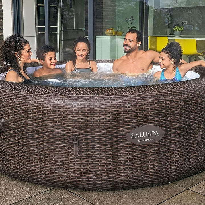 Bestway St Moritz AirJet Inflatable Hot Tub with 2 SaluSpa Non-Slip Spa Seat