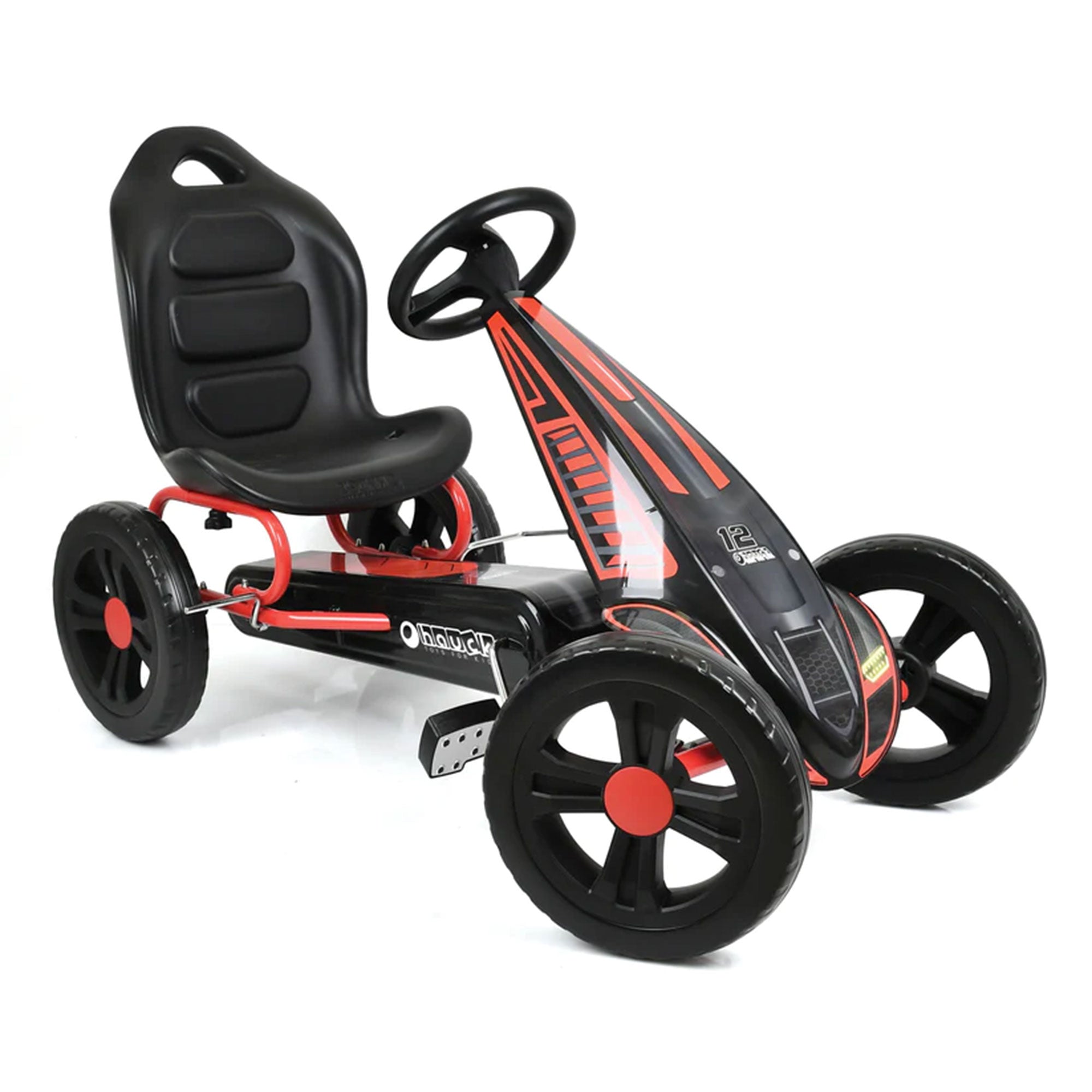 Hauck Cyclone Pedal Go Kart w/Adjustable Bucket Seat for Kids Ages 4-8(Open Box) - VMInnovations