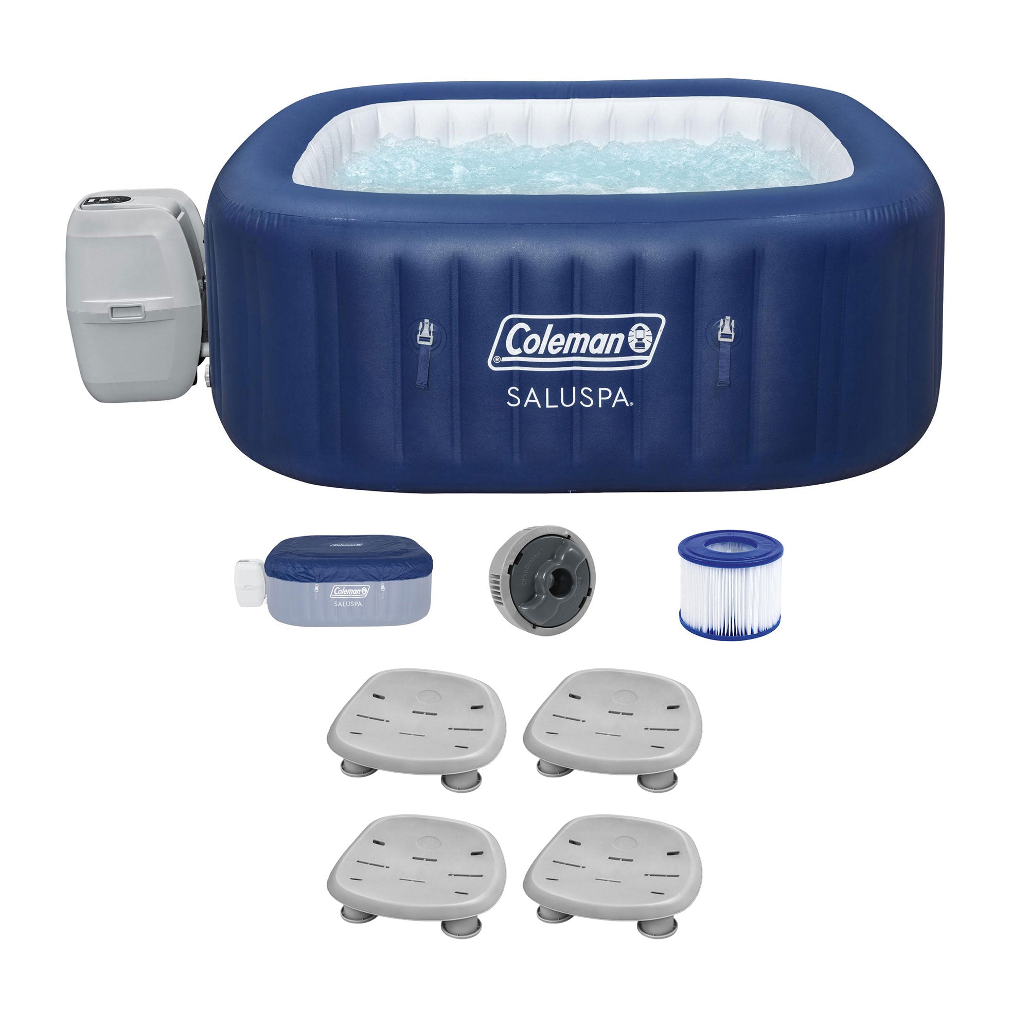 Bestway Coleman Hawaii Hot Tub & SaluSpa Non-Slip Spa Seat with Adjustable Legs - VMInnovations