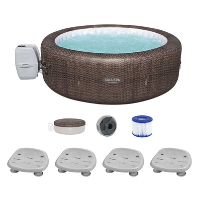 Bestway Coleman St Moritz AirJet Inflatable Hot Tub with 4 Pack SaluSpa Spa Seat