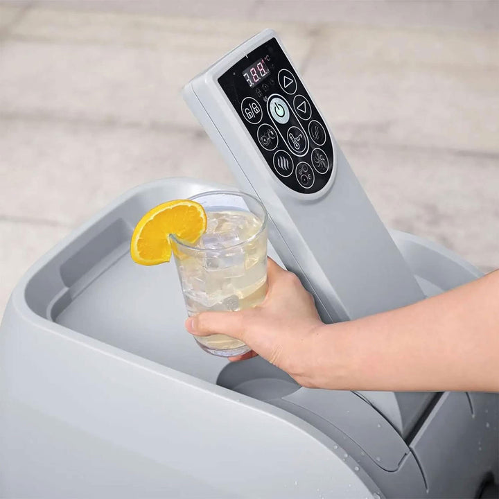 Bestway SaluSpa Santorini HydroJet Hot Tub w/Set of 2 SaluSpa Pool and Spa Seat - VMInnovations