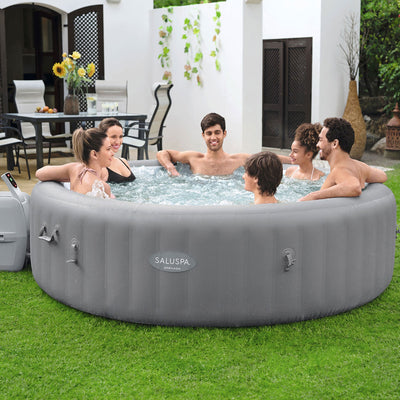 Bestway SaluSpa Grenada AirJet Hot Tub with Set of 4 Non Slip Pool and Spa Seat