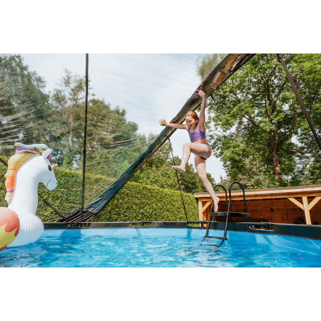 EXIT Toys 14 Foot Round Multifunctional Cover Dome Enclosure for Outdoor Pools - VMInnovations