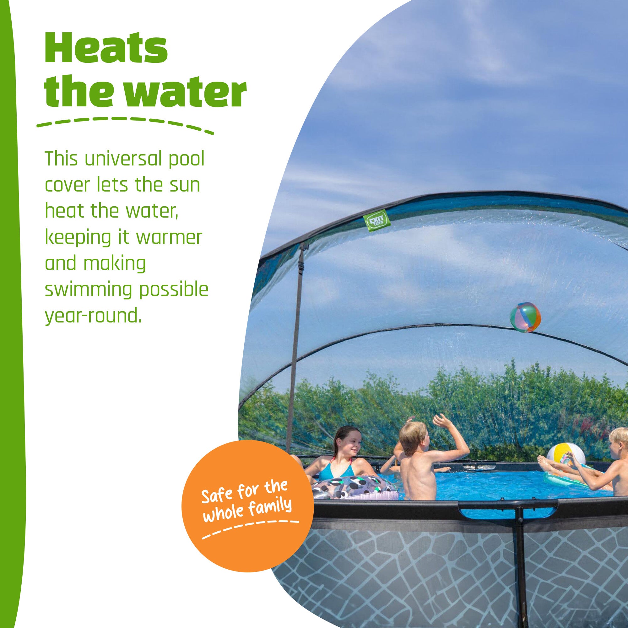 EXIT Toys 177" Round Multifunctional Cover Dome Enclosure Pools (Used) - VMInnovations