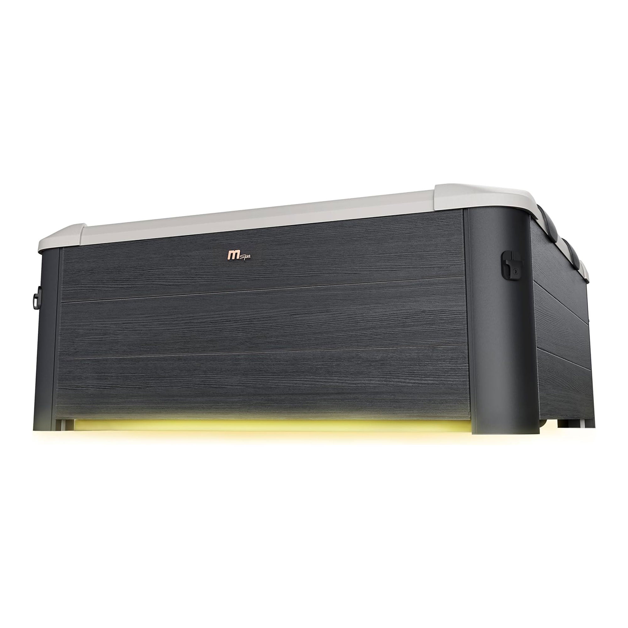 MSpa Oslo 6 Person Squared Hot Tub w/Hydro Massage Jets Plus & LED Strip (Used) - VMInnovations