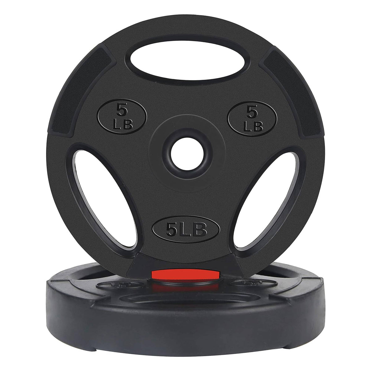 Signature Fitness Standard 5lb Coded Olympic Weight Plate, Black (2pc) (Used) - VMInnovations