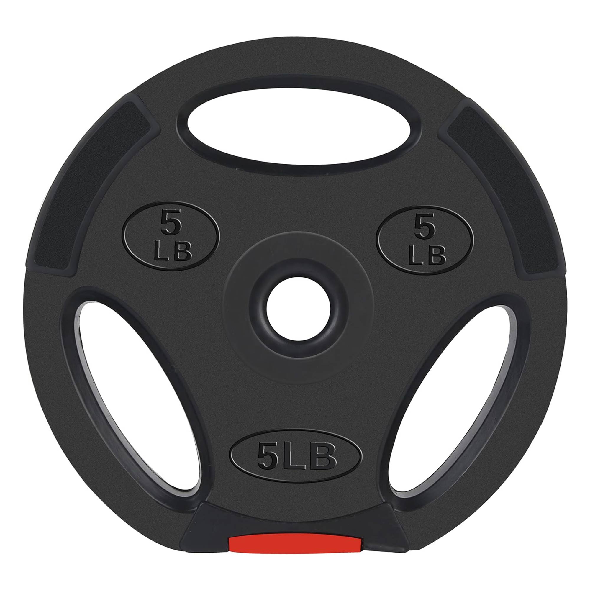 Signature Fitness Standard 5lb Olympic Weight Plate, Black (Set of 2) (Open Box) - VMInnovations
