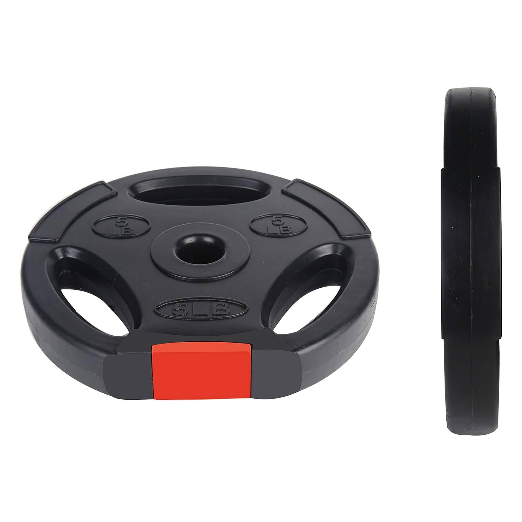 Signature Fitness Standard 5lb Olympic Weight Plate, Black (Set of 2) (Open Box) - VMInnovations