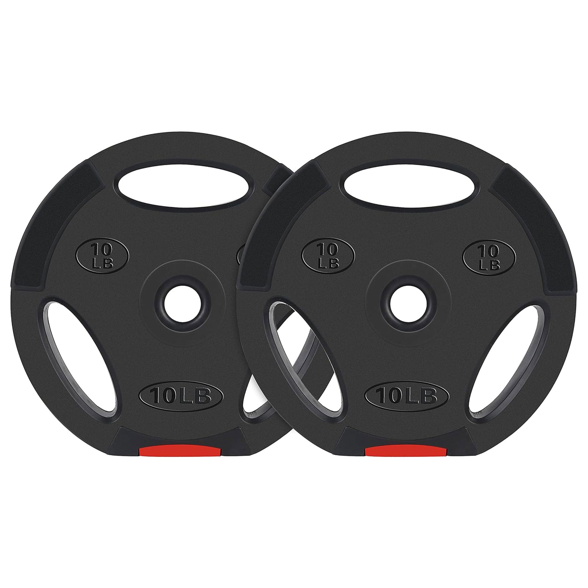 Signature Standard 10 Pound Coded Olympic Weight Plate, Black (2pc) (Open Box) - VMInnovations