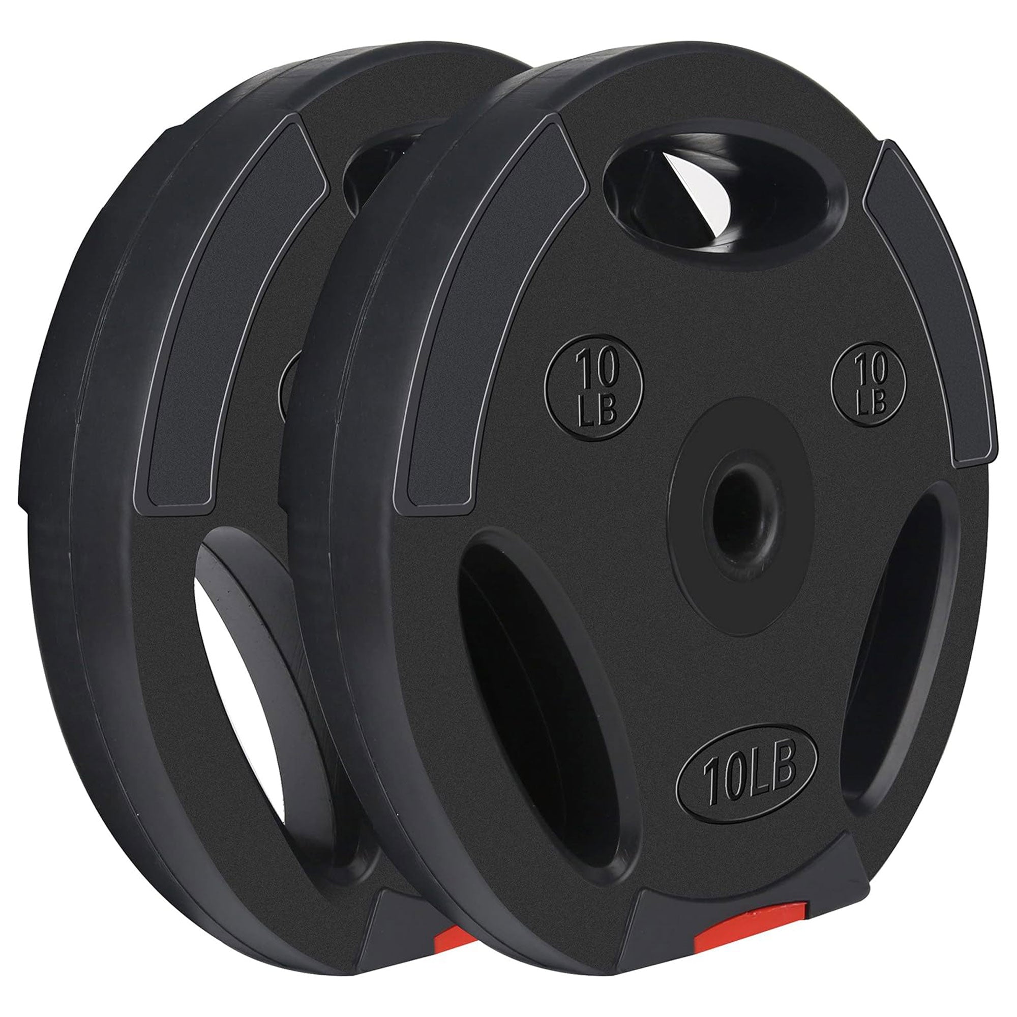 Signature Standard 10 Pound Coded Olympic Weight Plate, Black (2pc) (Open Box) - VMInnovations