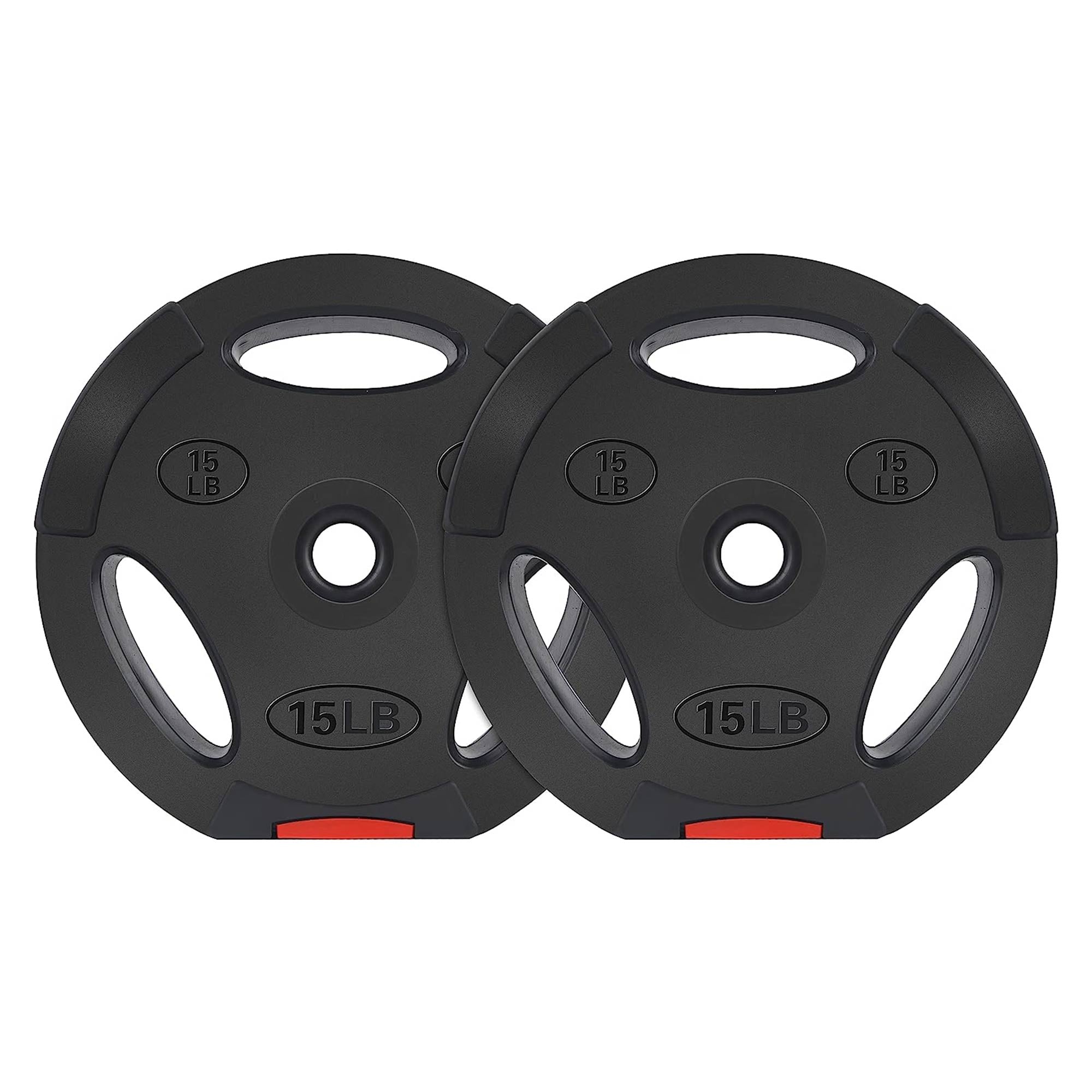 Standard 15 Pound Coded Olympic Weight Plate, Black (Set of 2) (Used) - VMInnovations