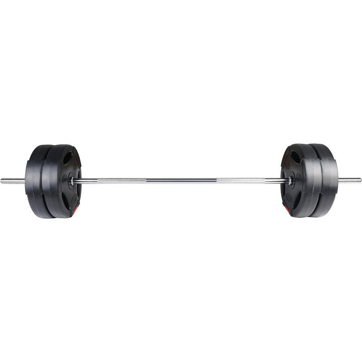 BalanceFrom Standard Coded Olympic Barbell 60 Pound Weight Plate Set, Black - VMInnovations