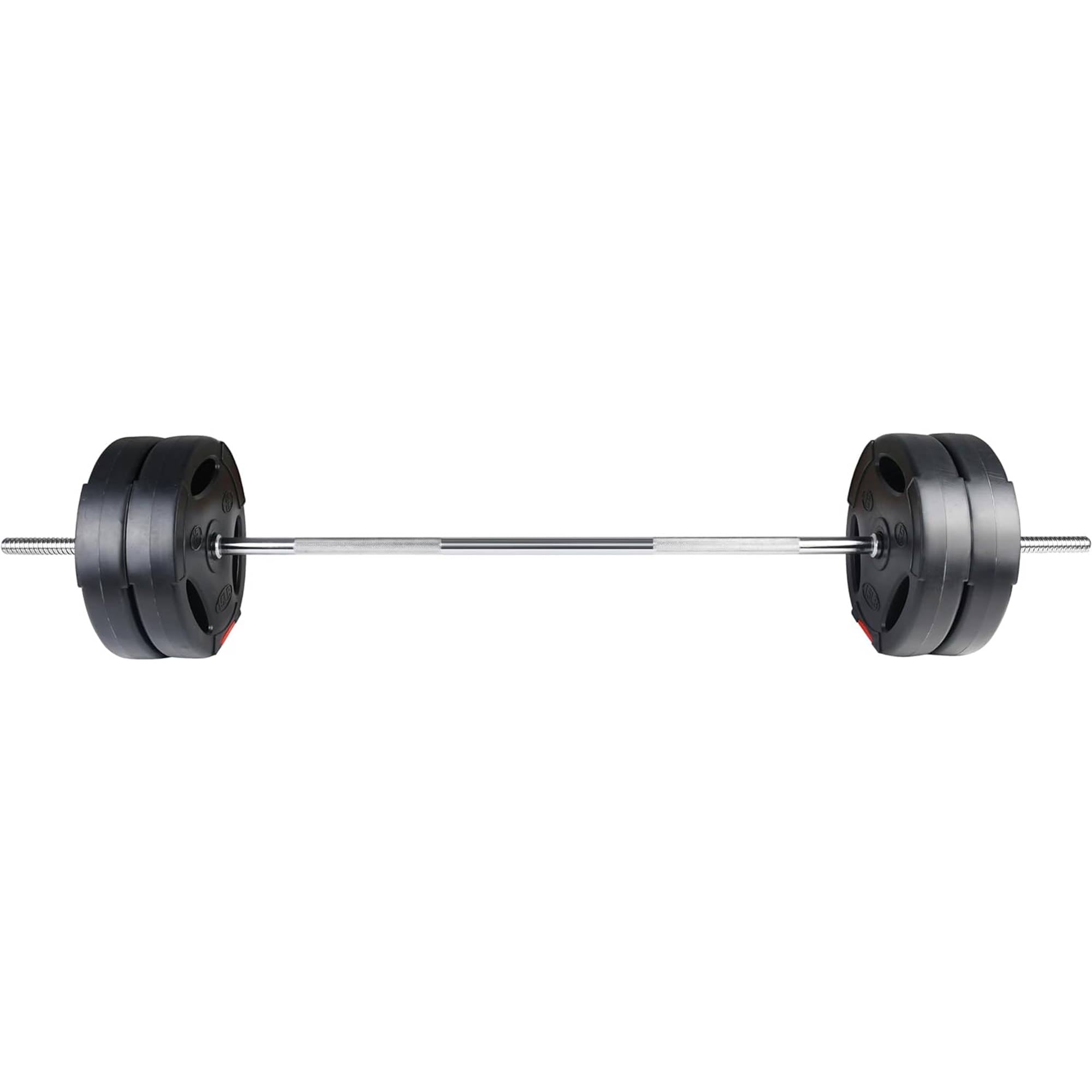 BalanceFrom Standard Coded Olympic Barbell 60 Pound Weight Plate Set (Open Box) - VMInnovations