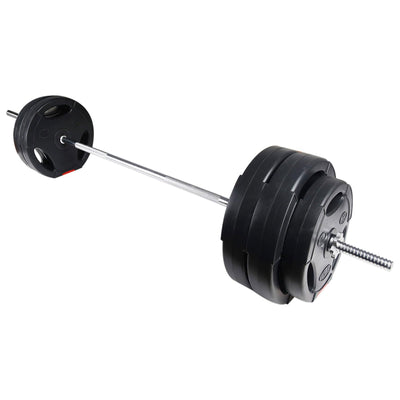 BalanceFrom Standard Coded Olympic Barbell 100 Pound Weight Plate Set, Black