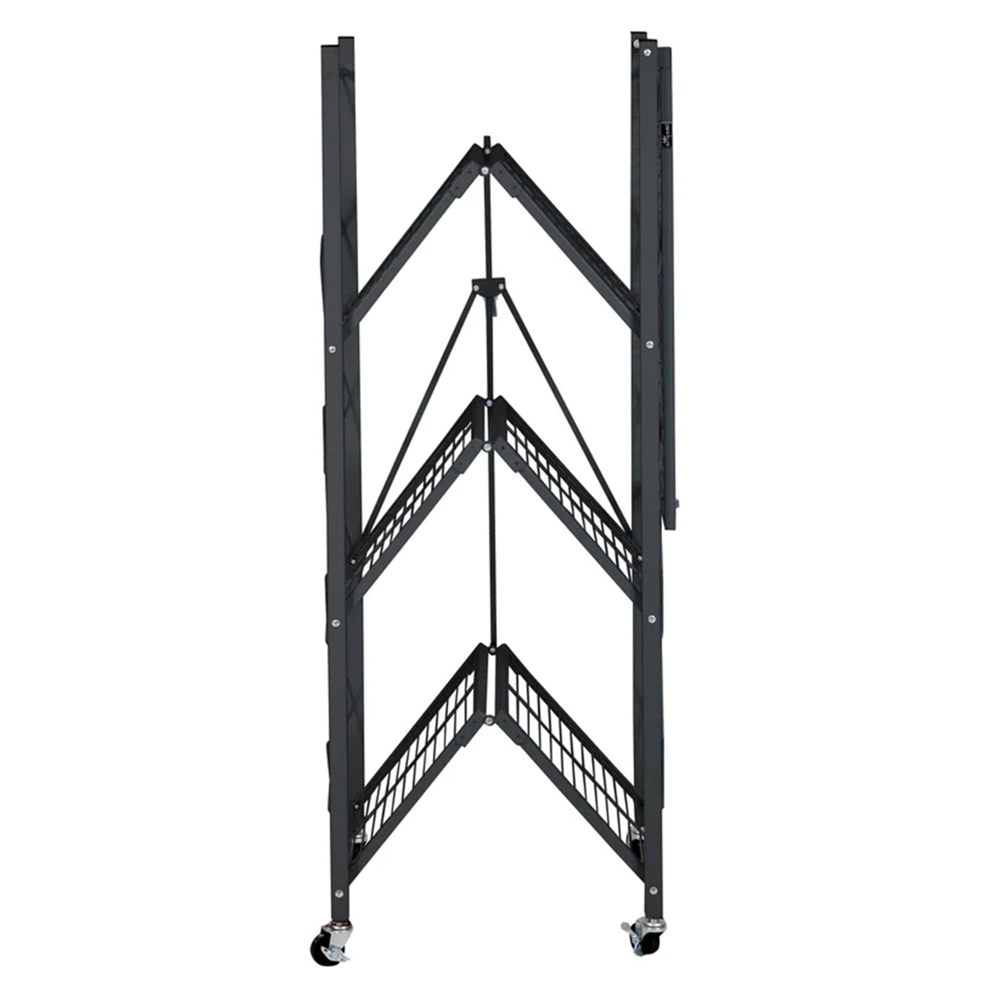 Origami 4 Tier Folding Shelf Garage Shelves Heavy Duty w/Wheels (For Parts)