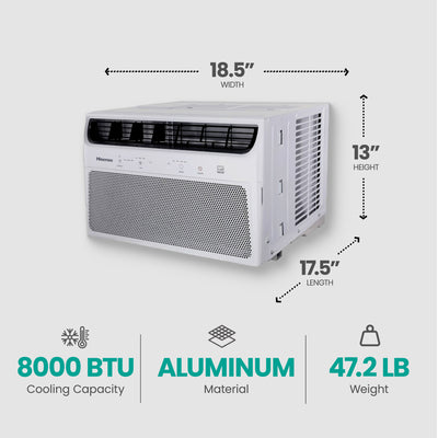 Hisense 8000 BTU Wifi Connected ENERGY STAR Window AC (Refurbished)