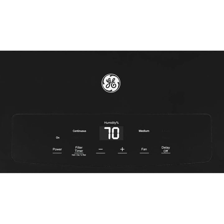 GE High Tech 70 Pint 3 Fan Speed Home Dehumidifier, Black (Refurbished) - VMInnovations
